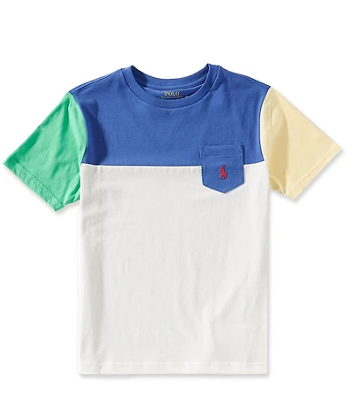 Polo Ralph Lauren Big Boys Short-Sleeve Color-Blocked Jersey T-Shirt
