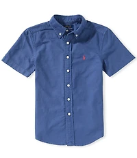 Polo Ralph Lauren Big Boys Short-Sleeve Garment-Dyed Oxford Shirt