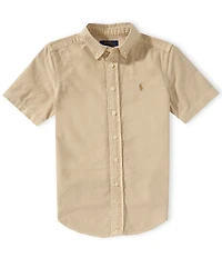 Polo Ralph Lauren Big Boys Short-Sleeve Garment-Dyed Oxford Shirt