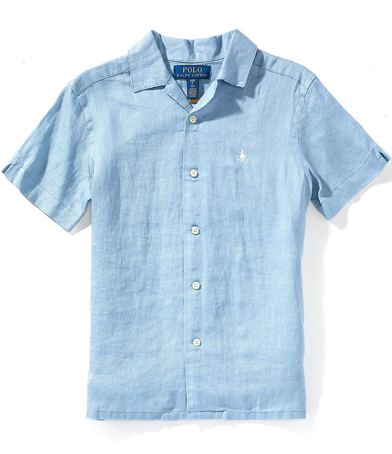Polo Ralph Lauren Big Boys Short Sleeve Linen Camp Shirt