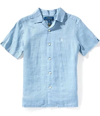 Polo Ralph Lauren Big Boys Short Sleeve Linen Camp Shirt