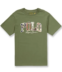 Polo Ralph Lauren Big Boys Short-Sleeve Madras-Logo Jersey Tee