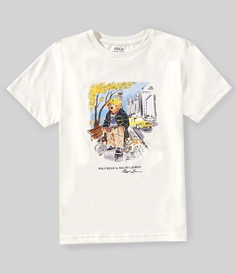 Polo Ralph Lauren Big Boys Short-Sleeve Polo Bear, Bulldog Jersey T-Shirt