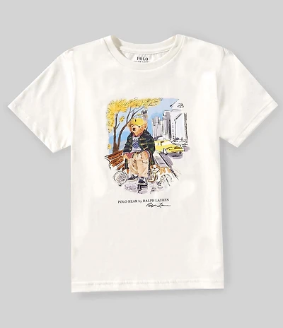 Polo Ralph Lauren Big Boys Short-Sleeve Polo Bear, Bulldog Jersey T-Shirt