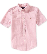 Polo Ralph Lauren Big Boys Short-Sleeve Striped Seersucker Shirt