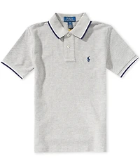 Polo Ralph Lauren Big Boys Short Sleeve Striped Trim Mesh Polo Shirt
