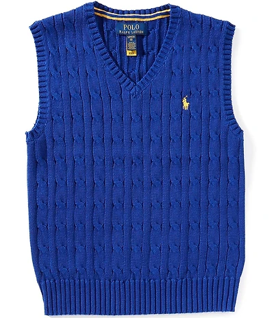 Polo Ralph Lauren Big Boys Sleeveless Cable-Knit Sweater Vest