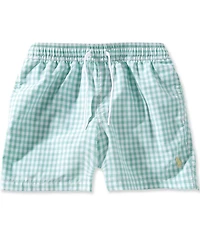 Polo Ralph Lauren Big Boys Traveler Gingham-Printed Swim Trunks