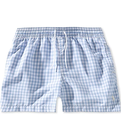 Polo Ralph Lauren Big Boys Traveler Gingham Printed Swim Trunks