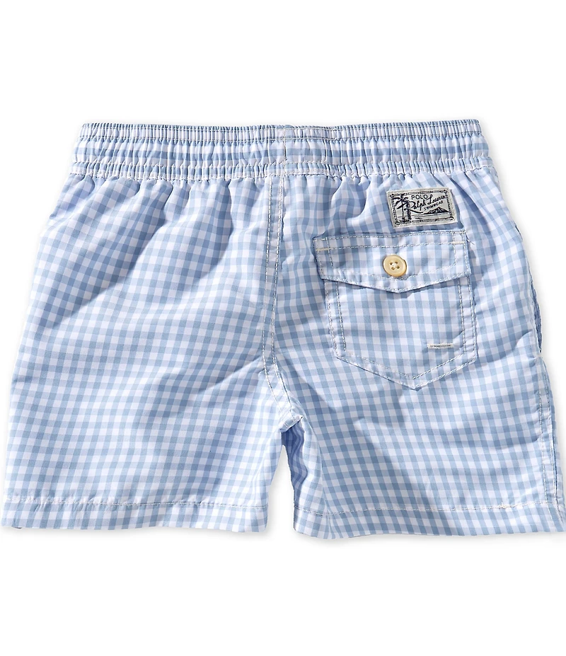 Polo Ralph Lauren Big Boys Traveler Gingham Printed Swim Trunks