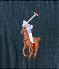 Polo Ralph Lauren Big Girls Belted Denim Shirt Dress
