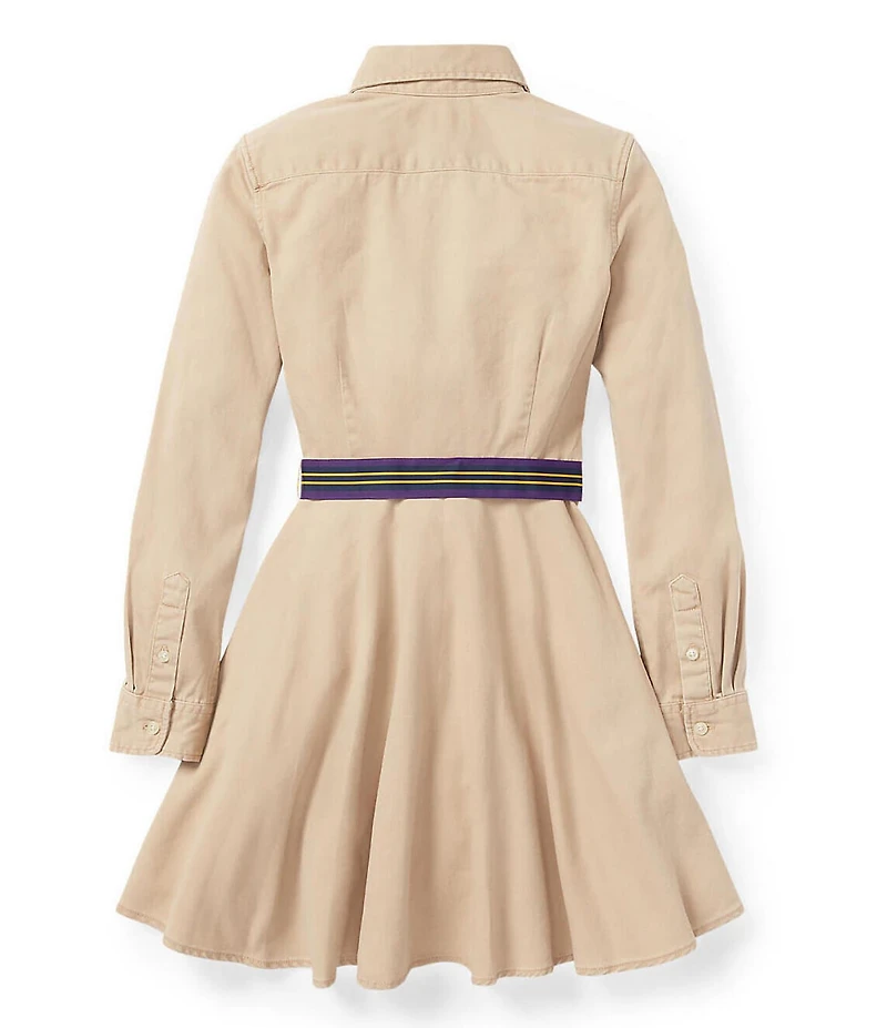Polo Ralph Lauren Big Girls Button-Front Belted Shirtdress
