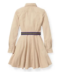 Polo Ralph Lauren Big Girls Button-Front Belted Shirtdress