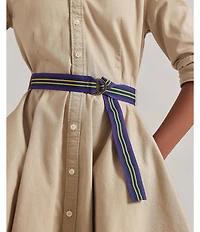 Polo Ralph Lauren Big Girls Button-Front Belted Shirtdress