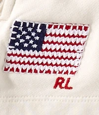 Polo Ralph Lauren Big Girls Flag Applique French Terry Shorts