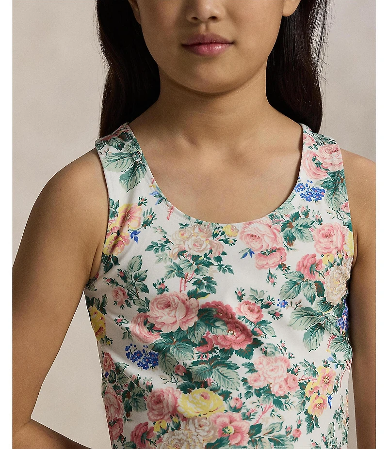 Polo Ralph Lauren Big Girls Floral-Printed Performance Jersey Top & Matching Skort Set