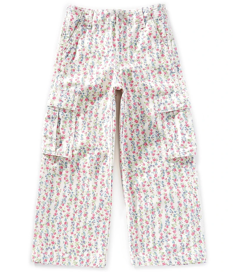 Polo Ralph Lauren Big Girls Floral Wide-Leg Canvas Cargo Pants