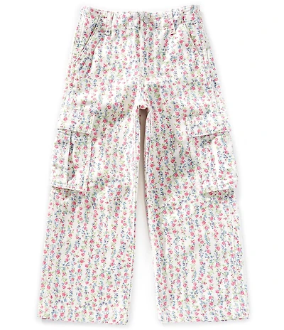 Polo Ralph Lauren Big Girls Floral Wide-Leg Canvas Cargo Pants