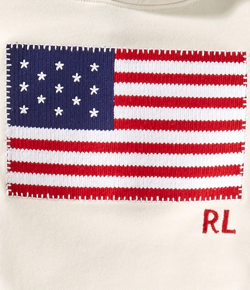 Polo Ralph Lauren Big Girls French Terry Flag Applique Hoodie