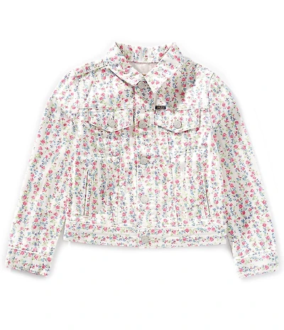 Polo Ralph Lauren Big Girls Long Sleeve Floral Canvas Trucker Jacket