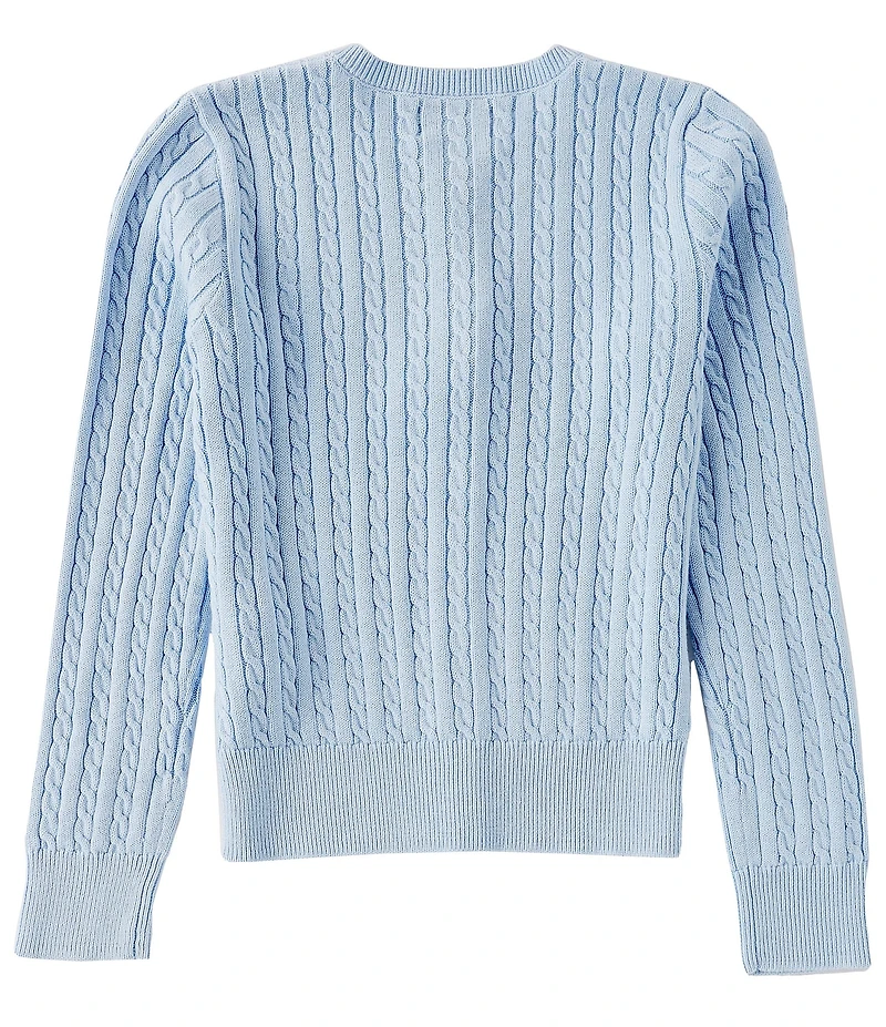 Polo Ralph Lauren Big Girls 7-16 Long Sleeve Mini Cable Knit Cardigan