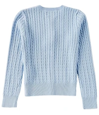 Polo Ralph Lauren Big Girls 7-16 Long Sleeve Mini Cable Knit Cardigan