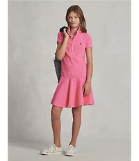 Polo Ralph Lauren Big Girls Short-Sleeve Mesh Dropwaist Polo Dress