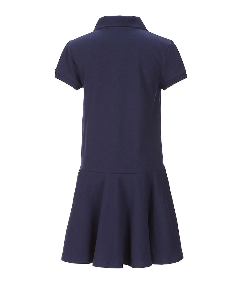 Polo Ralph Lauren Big Girls Short-Sleeve Mesh Dropwaist Polo Dress