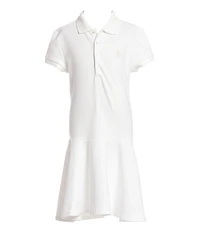 Polo Ralph Lauren Big Girls Short-Sleeve Mesh Dropwaist Polo Dress