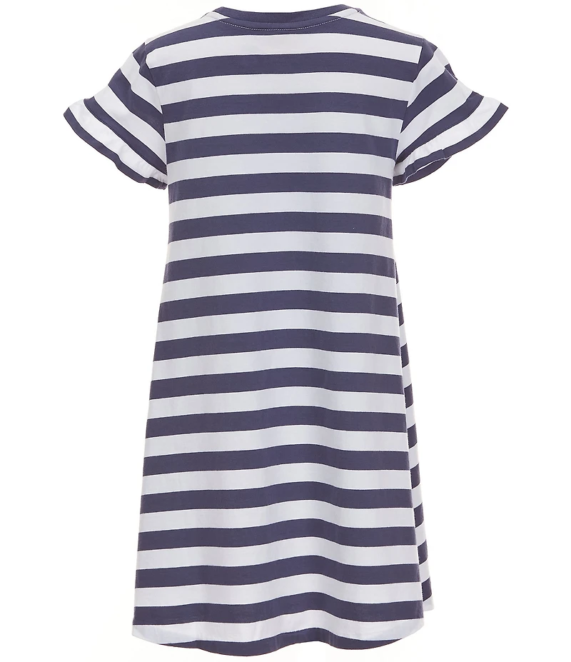 Polo Ralph Lauren Big Girls Short-Sleeve Striped Polo Bear A-Line Dress