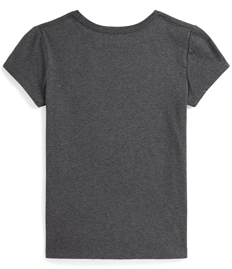 Polo Ralph Lauren Big Girls Cap-Sleeve Letterman Jersey T-Shirt