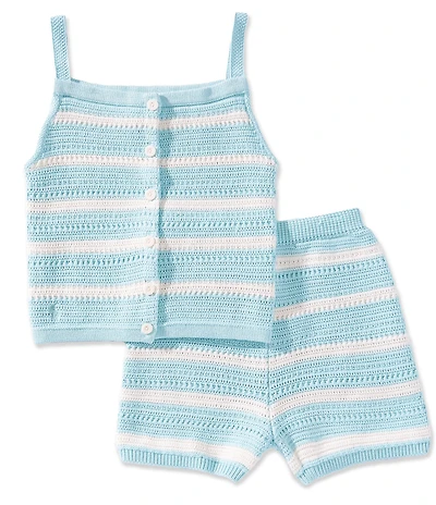 Polo Ralph Lauren Big Girls Crocheted Boxy Top & Shorts Set