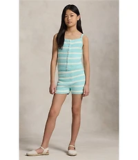 Polo Ralph Lauren Big Girls Crocheted Boxy Top & Shorts Set