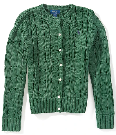 Polo Ralph Lauren Big Girls Long-Sleeve Cable-Knit Cardigan