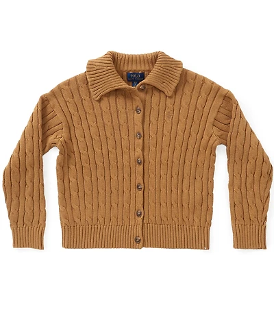 Polo Ralph Lauren Big Girls Long Sleeve Cable-Knit Cardigan