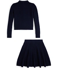 Polo Ralph Lauren Big Girls Long-Sleeve Cardigan & Matching Skirt Set