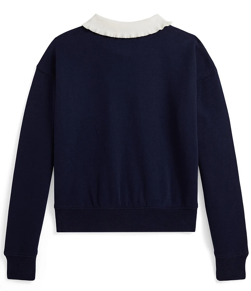Polo Ralph Lauren Big Girls Long-Sleeve Collared Fleece Sweatshirt