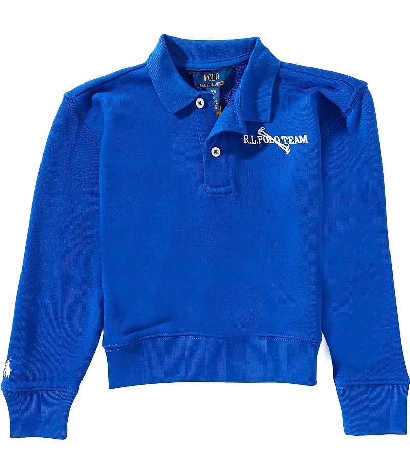 Polo Ralph Lauren Big Girls Long-Sleeve Polo Team Terry Polo Sweatshirt