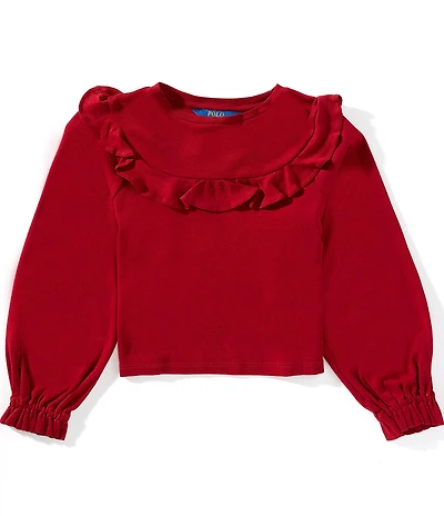 Polo Ralph Lauren Big Girls Long-Sleeve Ruffled Top