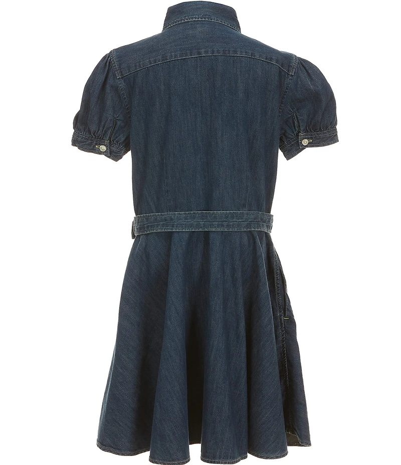Polo Ralph Lauren Big Girls Short-Sleeve Belted Denim Shirtdress