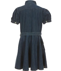 Polo Ralph Lauren Big Girls Short-Sleeve Belted Denim Shirtdress