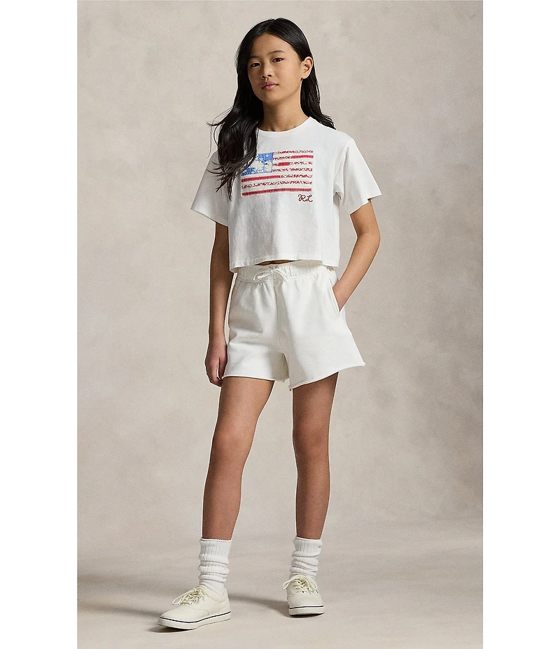 Polo Ralph Lauren Big Girls Short-Sleeve Floral Flag Boxy T-Shirt