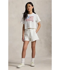 Polo Ralph Lauren Big Girls Short-Sleeve Floral Flag Boxy T-Shirt