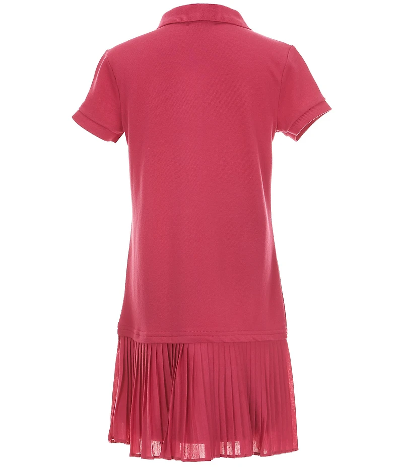 Polo Ralph Lauren Big Girls Short-Sleeve Pleated Stretch Mesh Polo Dress