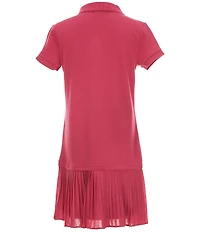 Polo Ralph Lauren Big Girls Short-Sleeve Pleated Stretch Mesh Polo Dress