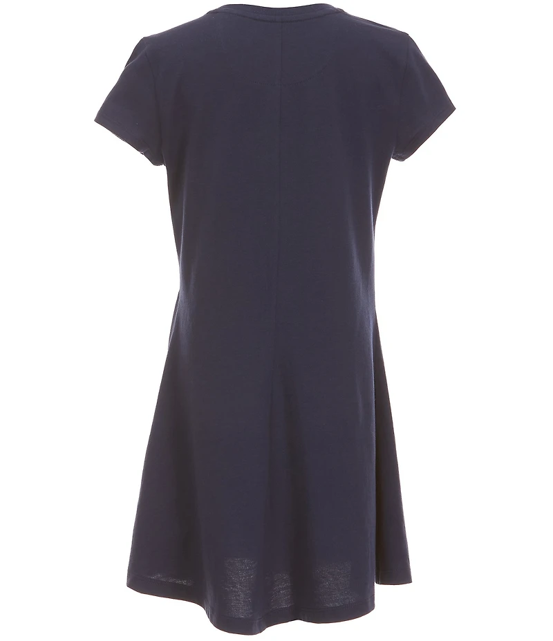 Polo Ralph Lauren Big Girls Short Sleeve Polo Bear Jersey Dress