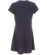 Polo Ralph Lauren Big Girls Short Sleeve Polo Bear Jersey Dress