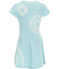 Polo Ralph Lauren Big Girls Short Sleeve Tie-Dye Polo Bear A-Line Dress