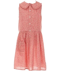 Polo Ralph Lauren Big Girls Sleeveless Floral Peter Pan Collar Dress