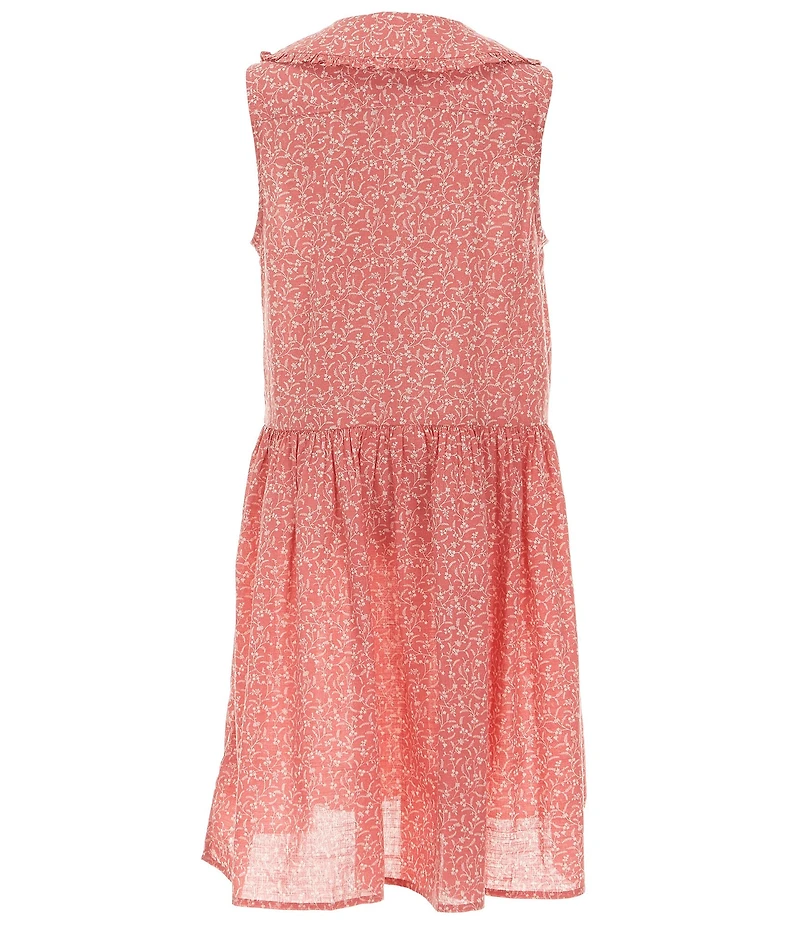 Polo Ralph Lauren Big Girls Sleeveless Floral Peter Pan Collar Dress
